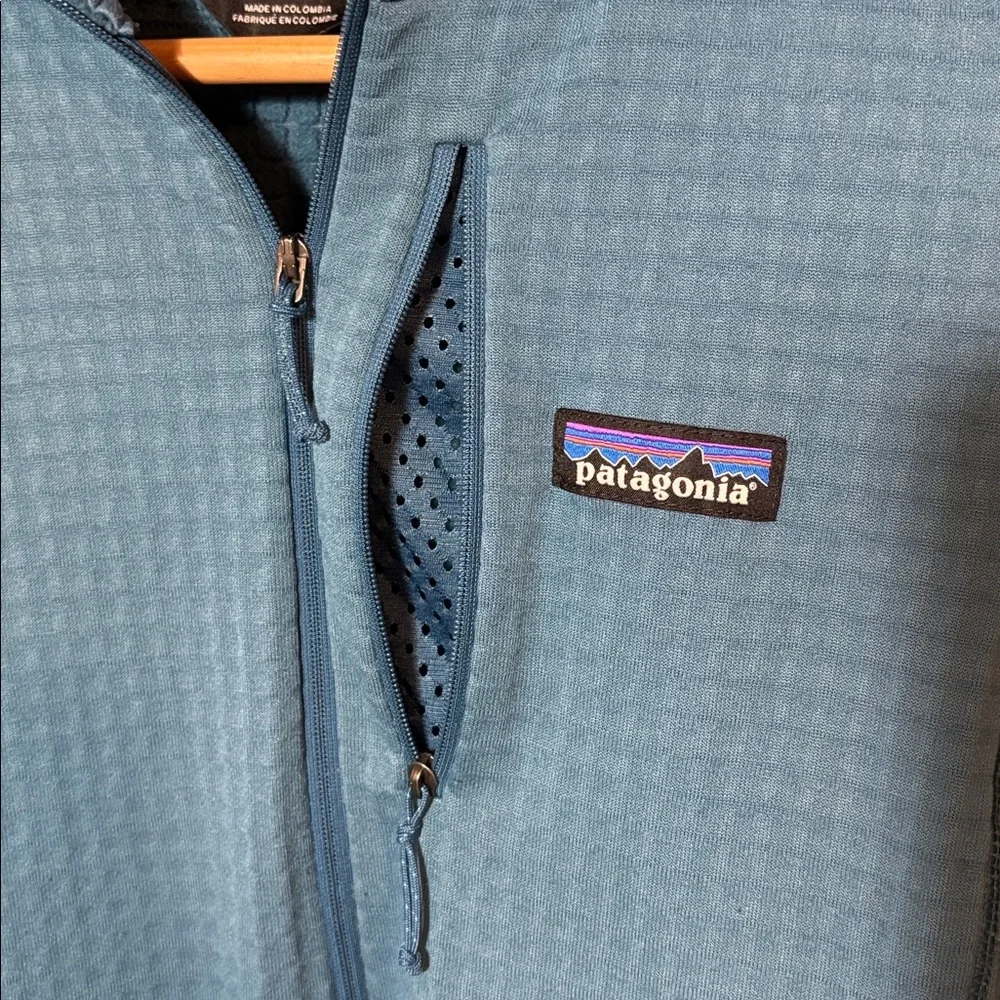 Patagonia Turquoise R1 Pullover Fleece Half Zip Size Small | gorpcore | outdoor - Picture 3 of 7